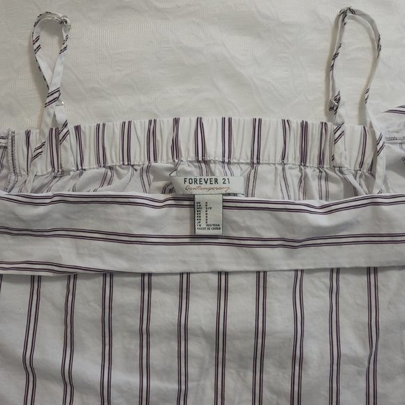 Forever 21 Strappy Pin Striped Top US Small - Picture 3 of 3